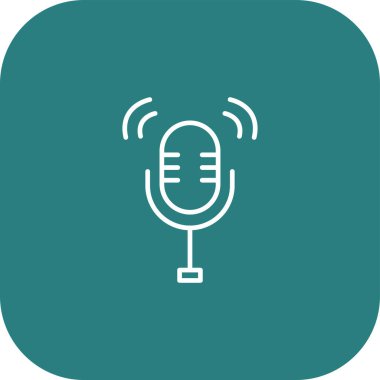 Mikrofon web simgesi. vektör çizim