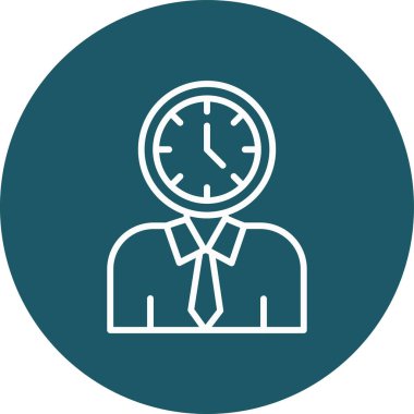 Zaman yönetimi simgesi vektör illüstrasyonu