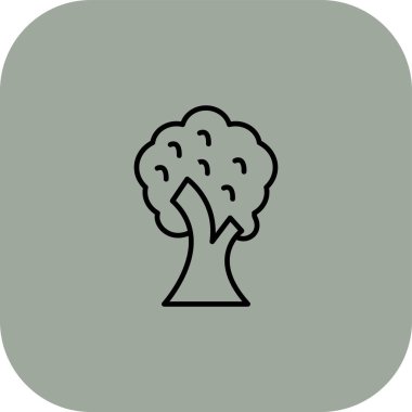 ağaç simgesi, vektör illüstrasyonu