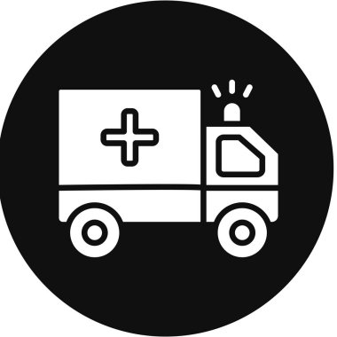 dağıtım van simgesinin vektör illüstrasyonu