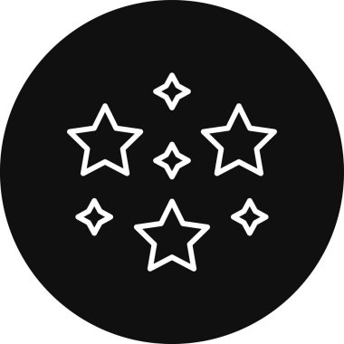 yıldızlar web simgesi, basit vektör illüstrasyonu