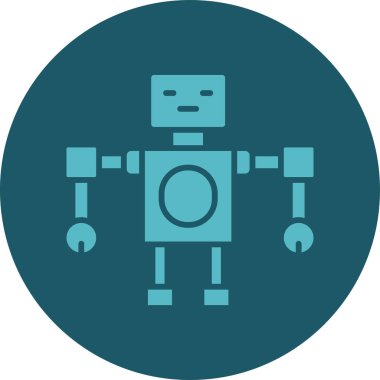Kişisel ve ticari kullanım için vektör robot simgesi.