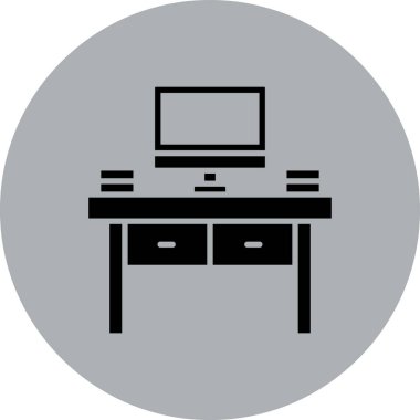 Bilgisayar. Web simgesi basit illüstrasyon