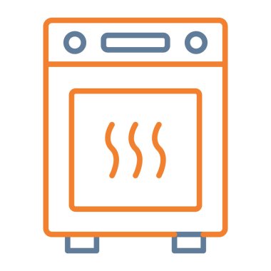 fırın düz vektör simgesi