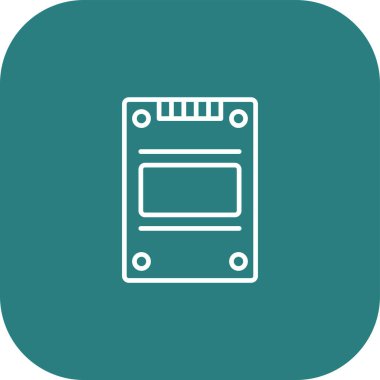 Benzersiz mikrodalga fırın vektör simgesi