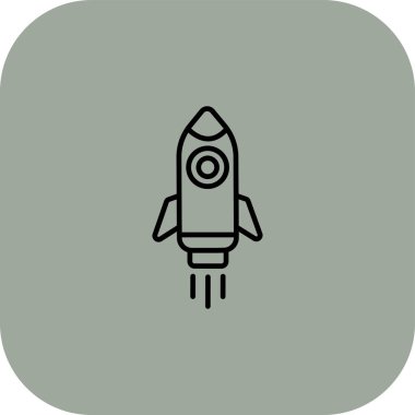 Vektör roket ico, vektör illüstrasyonu