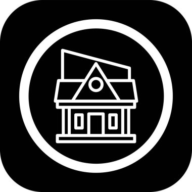 Modern binanın vektör illüstrasyonu