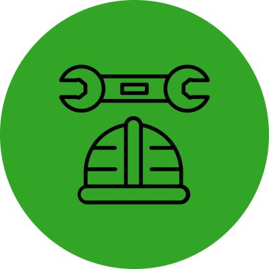 Benzersiz kask vektör simgesi