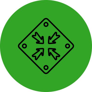 Yol simgesi vektör illüstrasyonu