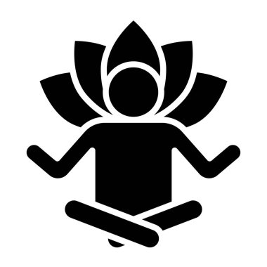 Lotus simgesi, vektör illüstrasyonu