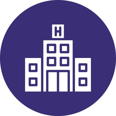 Hastane simgesinin vektör illüstrasyonu