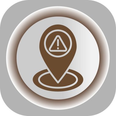 Benzersiz GPS konumu vektör simgesi