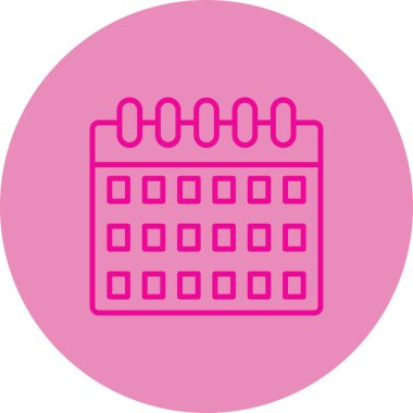 Takvim simgesinin vektör illüstrasyonu