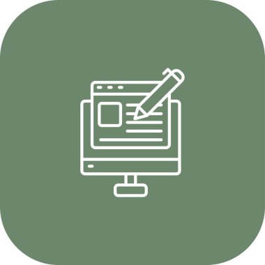 Web sayfası simgesi soyut bir grupta izole edildi