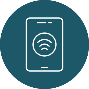 akıllı telefon simgesi soyut arkaplanda izole edildi