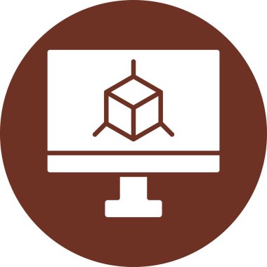 Modern bilgisayar simgesinin vektör illüstrasyonu