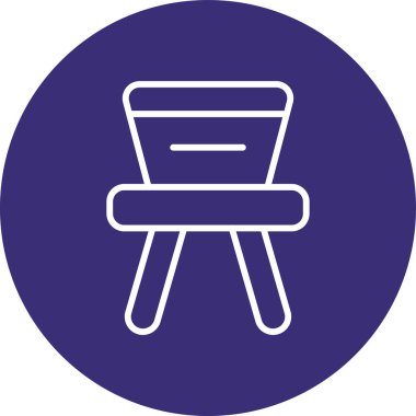 Kişisel ve ticari kullanım için sandalye vektör simgesi simgesi vektör çizimi..