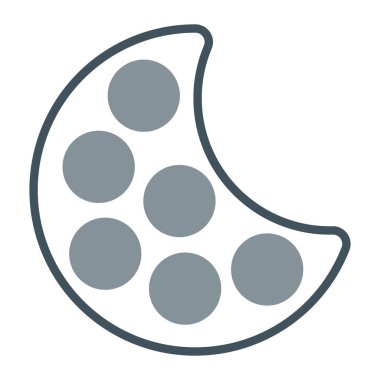 Ay. Web simgesi basit illüstrasyon