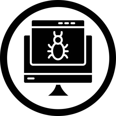 Monitör. Web simgesi basit illüstrasyon