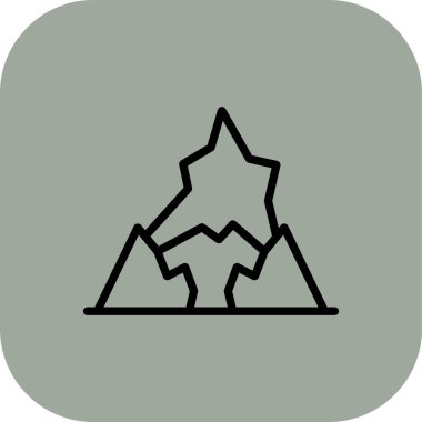 vektör dağ simgesi illüstrasyonu