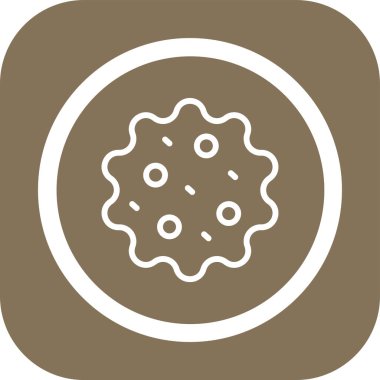 Soyut arka grupta izole edilmiş ekmek simgesi