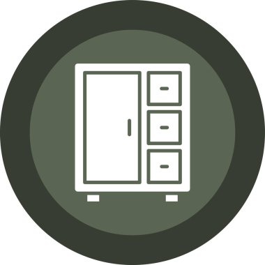 Dolap. Web simgesi basit illüstrasyon