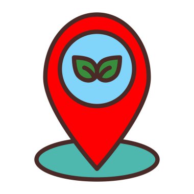 harita konumu ikon vektör illüstrasyonu