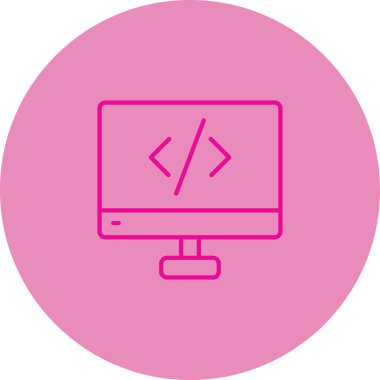 Bilgisayar. Web simgesi basit illüstrasyon