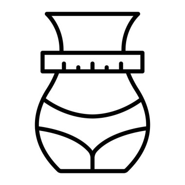 bikini vektör simgesi, satır biçimi tasarımı