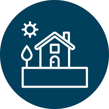 Bir ev simgesinin vektör illüstrasyonu