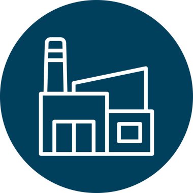 Fabrika. Web simgesi basit illüstrasyon