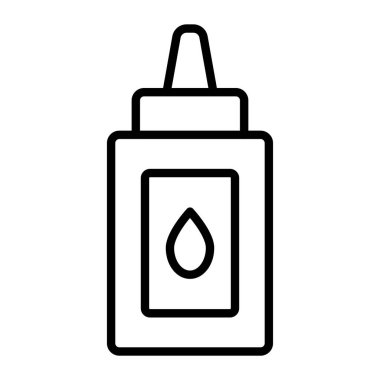 su damlası şişesi izole edilmiş ikon vektör çizimi tasarımı