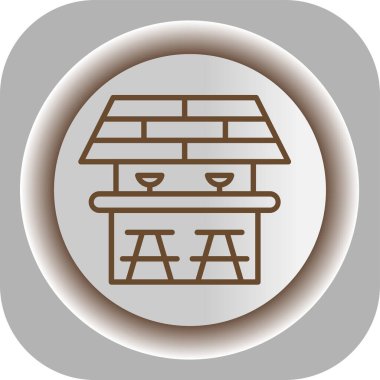 Eşsiz Ev Vektör Satırı Simgesi