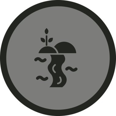 Bir ağaç simgesinin vektör illüstrasyonu