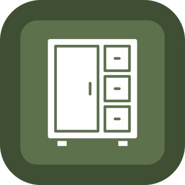 Dolap. Web simgesi basit illüstrasyon