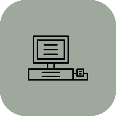 vektör bilgisayar simgesi, vektör illüstrasyonu