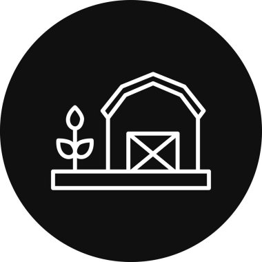 Çiftlik simgesinin vektör illüstrasyonu