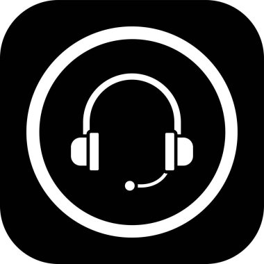 Kulaklık simgesinin vektör illüstrasyonu