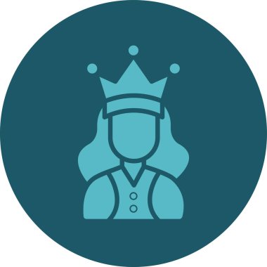 taç düz vektör simgesi.