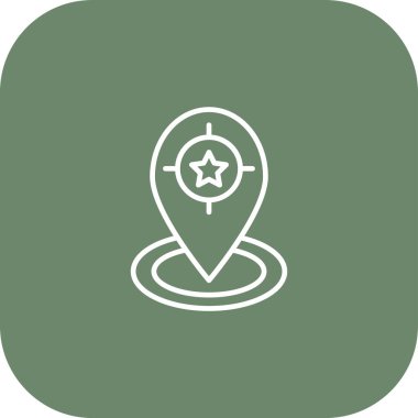 Harita göstergesi yıldız simgesi ile