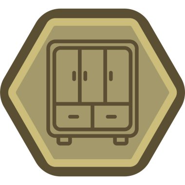 Tek bir izole simgenin vektör illüstrasyonu