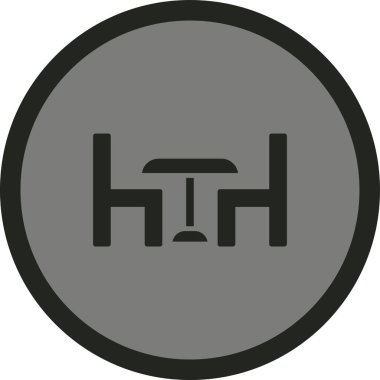 h için modern bir eksiklik simgesinin vektör çizimi