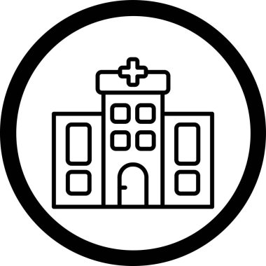 Hastane Simgesi Vektör İllüstrasyonu
