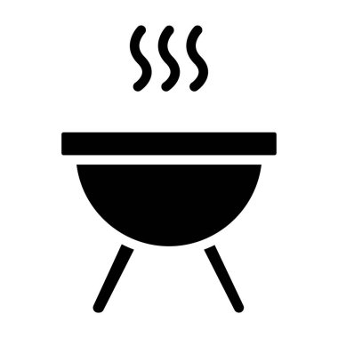 Barbekü ikonu vektör illüstrasyonu
