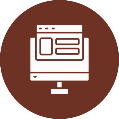 Tarayıcı. Web simgesi basit illüstrasyon