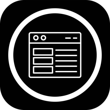 tarayıcı simgesi, vektör illüstrasyonu