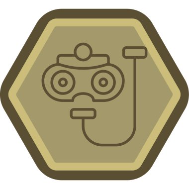 Bir robot simgesinin vektör illüstrasyonu