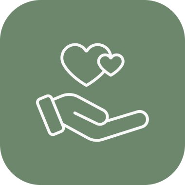 Kalp ikonu vektör illüstrasyonu