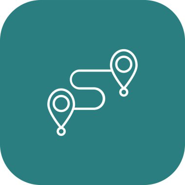 Beyaz arkaplanda vektör konumu düz simgesi