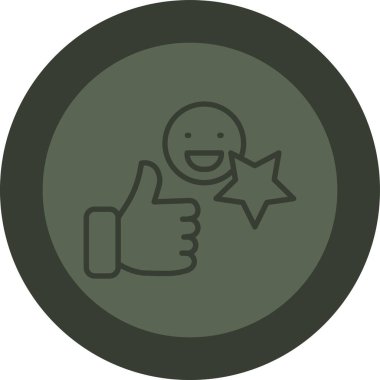 Başparmak yukarı. Web simgesi basit tasarım